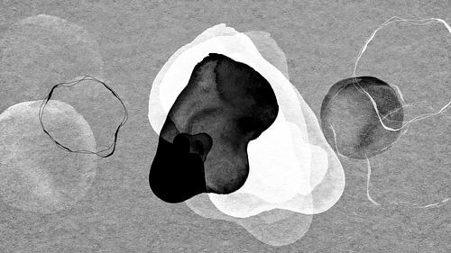 Grey Balance Japandi Abstract