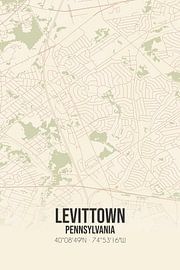 Vintage map of Levittown (Pennsylvania), USA. by Prints of Place