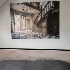 Customer photo: Stairs in Abandoned Villa, Belgium by Art By Dominic, on canvas