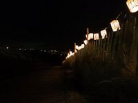 Lanterns in Zandvoort down the path