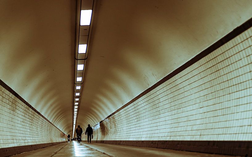 Bicycle tunnel under the River Scheldt, Antwerp by Huub de Bresser