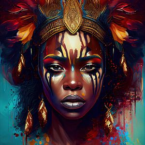Mächtige afrikanische Kriegerin #3