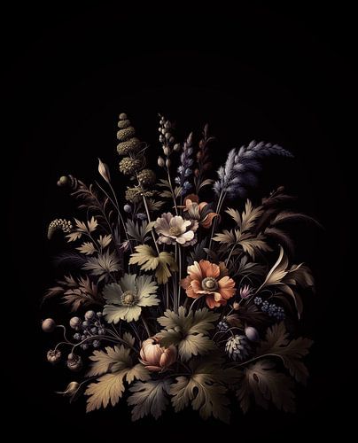 VINTAGE KLEURIGE BOTANICAL-7-HFsutro