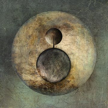 Moderne Abstraktion. Minimalismus mit Kreisen. von Alie Ekkelenkamp