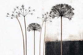 Abstrait botanique dans le style japonais sur Japandi Art Studio