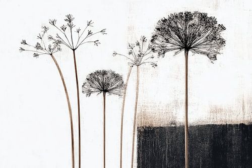 Botanisch abstract in Japandi stijl