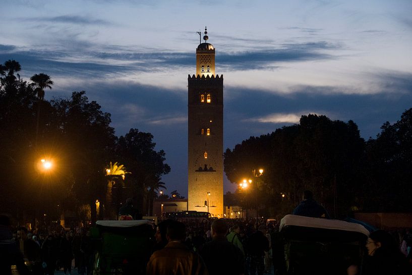 Atmosphärische Koutoubia-Moschee Marrakesch Marokko von Keesnan Dogger Fotografie