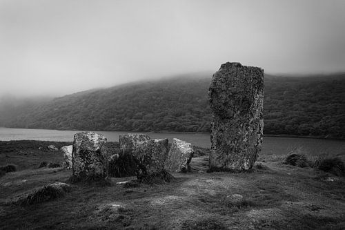 Uragh Steencirkel op een mistige dag
