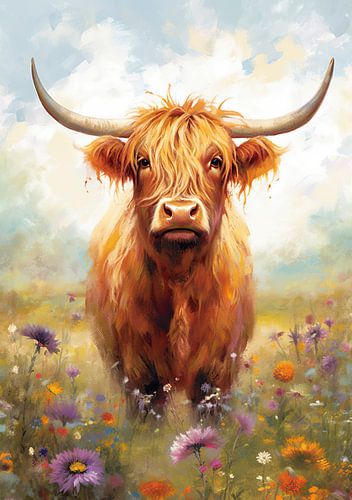 Hoogland Koe Schots Hooglander Rund