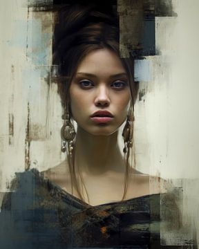 Portret "Rosa Lisa" van Carla Van Iersel