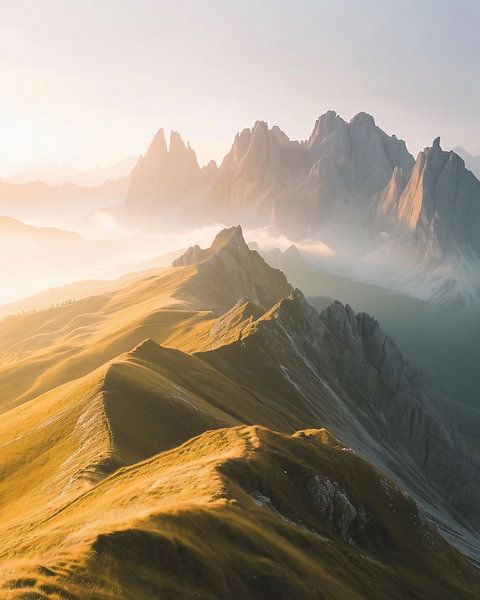 In den Bergen von fernlichtsicht