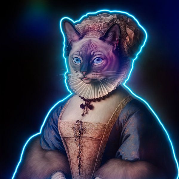 Cat portrait in studio by Digital Art Nederland