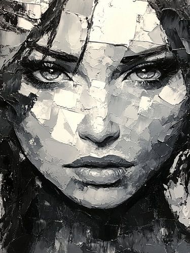 Portrait abstrait moderne