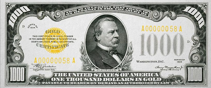 Billet de 1000 dollars par Rene Ladenius Digital Art