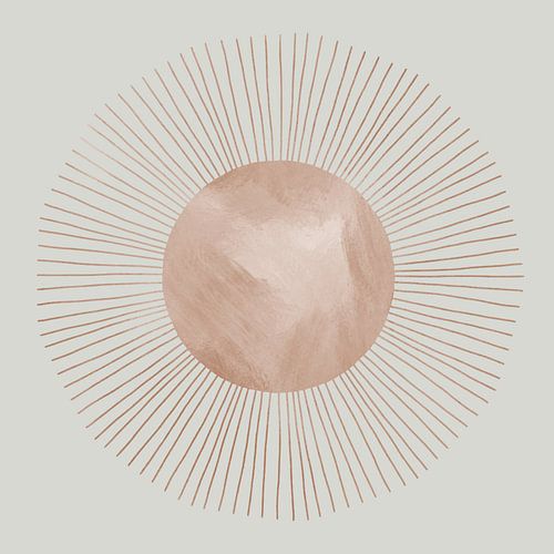 Soleil de couleur cuivre