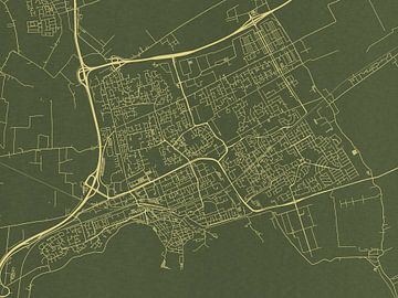 Kaart van Hoorn in Groen Goud van Map Art Studio