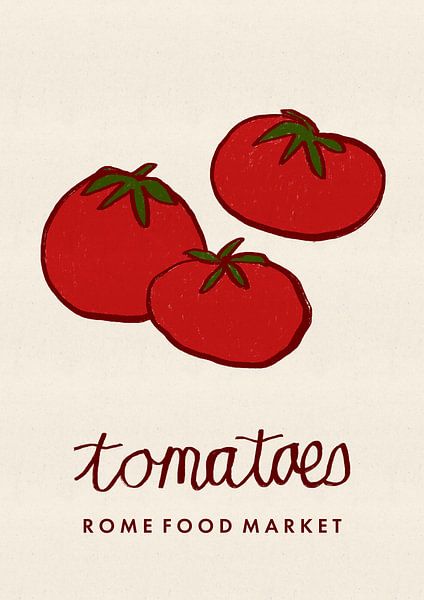 Food Art - Tomatoes Rome Food Market by Dirkie Nell