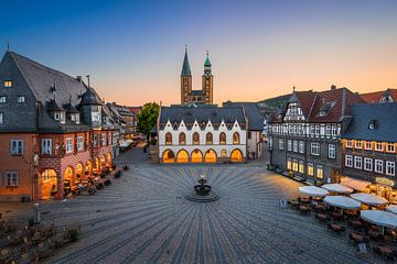 Zonsondergang in Goslar, Duitsland van Michael Abid