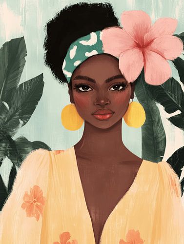 Hüftporträt in Pastellfarben