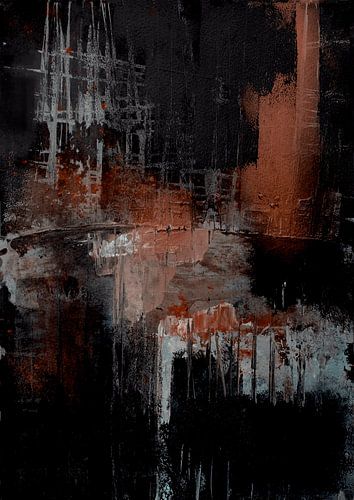 Oranje zwart abstract