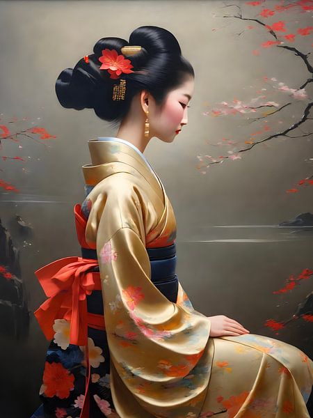 De oosterse Geisha van Jolique Arte