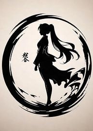 silhouette tueuse de démons nezuko kamado sur Muhammad Yunus