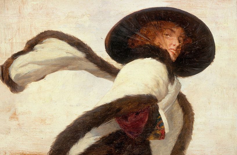 Vrouw met sjaal, anoniem van Meesterlijcke Meesters