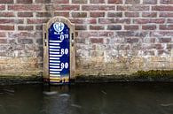 De details van het waterpeil (N.A.P.) bij de poldermolen van Oud Zuilen bij Utrecht van Michel Geluk thumbnail