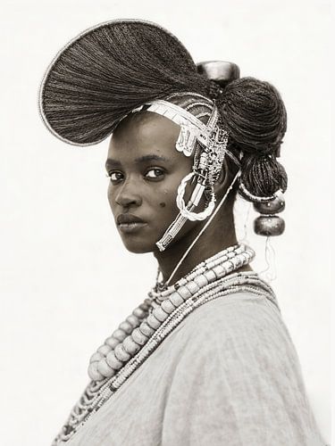 Portret van een vrouw uit Guinee, zijwaards