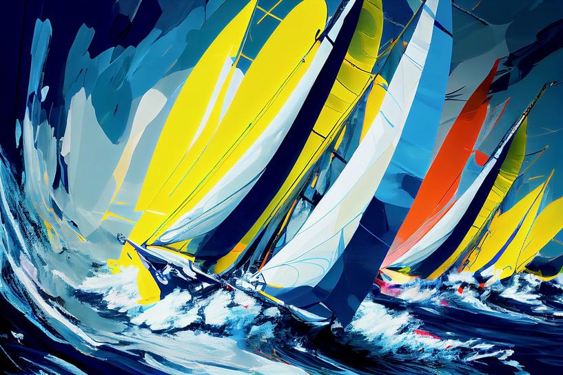 Segelboot Regatta von Max Steinwald