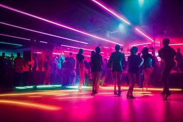 Dansen in een nachtclub Disco Illustratie van Animaflora PicsStock
