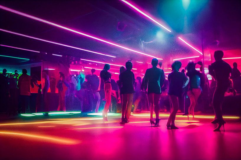 Danse dans une boîte de nuit Disco Illustration par Animaflora PicsStock