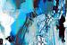 Abstraktion, Blauer Wasserfall. von SydWyn Art