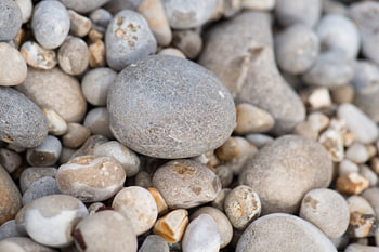 Stones on the beach of Etretat in France