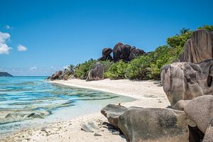 Tropical beach, La Digue Island, Seychelles