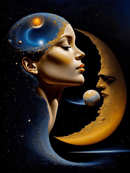 Le surrialisme du soleil et de la lune par Jolique Arte