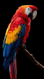 Colourful parrot portrait
