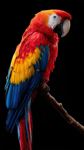 Colourful parrot portrait