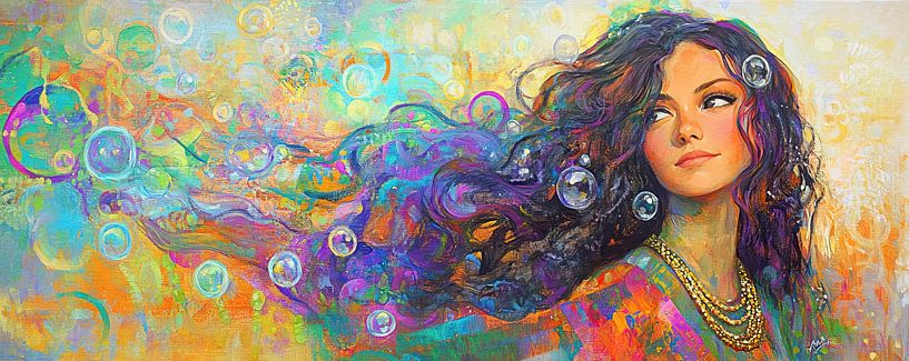 Vibrant Dress and Bubbles game by Eye catching paintings