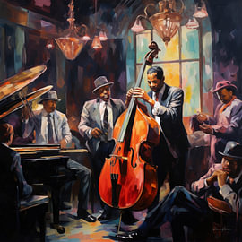 Le rythme de Bourbon Street sur Galerie d'art Roderick Sebastiaan