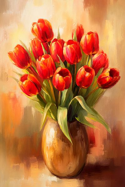 Red tulips by Poster Art Shop