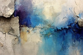 Blue Abstract Textured Painting by Joriali Abstract
