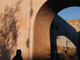 A street scene in Rabat, Morocco