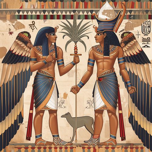 Egyptische muurschildering