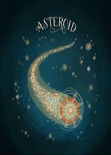 Asteroid flashing in the sky