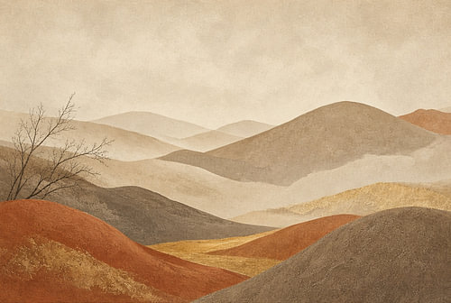 Abstract landscape in earth tones
