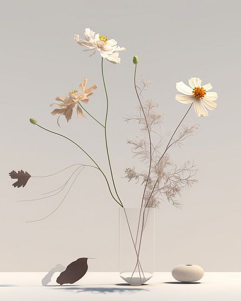 Modern still life with flowers by Carla Van Iersel