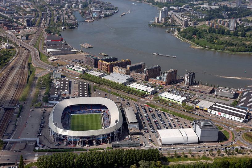Rotterdam Luchtfoto Feijenoord Feyenoord Stadion de Kuip van Roel Dijkstra