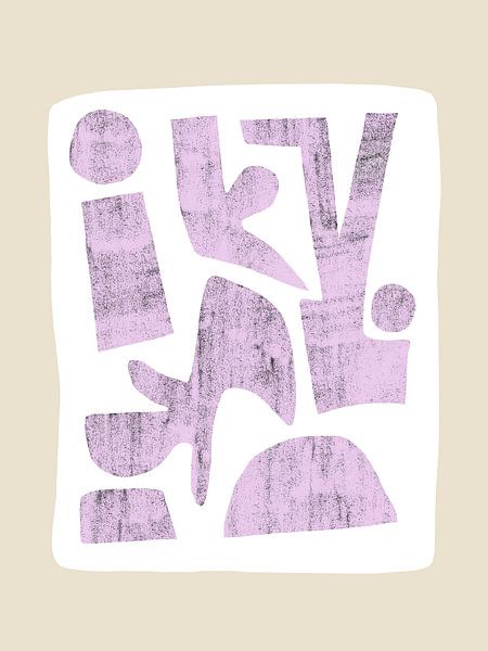 Modern Abstract NO.2 Lilac by Bohomadic Studio