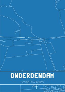 Blaupause | Karte | Onderdendam (Groningen) von Rezona
